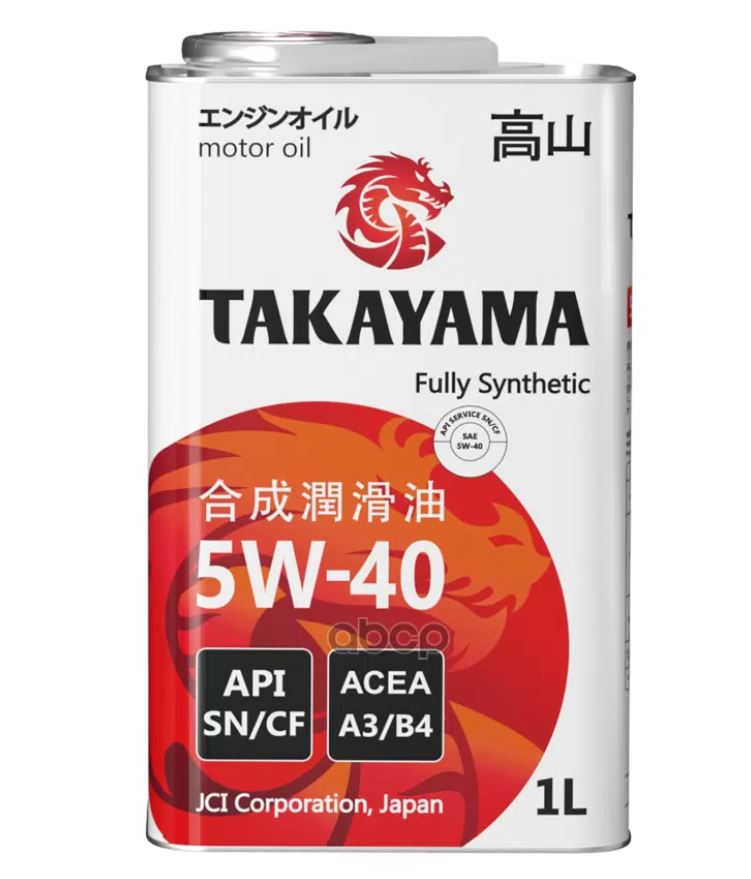 Takayama 5w40 A3/B4  SN/CF  1л металл